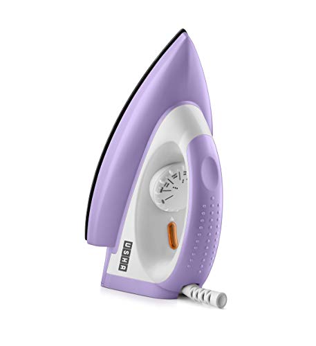 USHA EI Armor 1100 Watts Dry Iron Plastic With Black Weilburger Soleplate (Purple), 1100 Watt