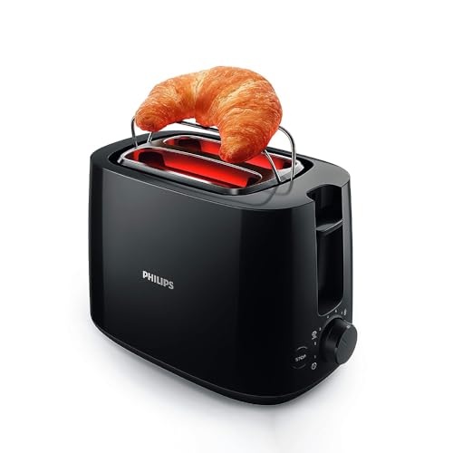 Philips Daily Collection HD2583/90 600-Watt 2 in 1 – Toaster and Sandwichmaker (Black)