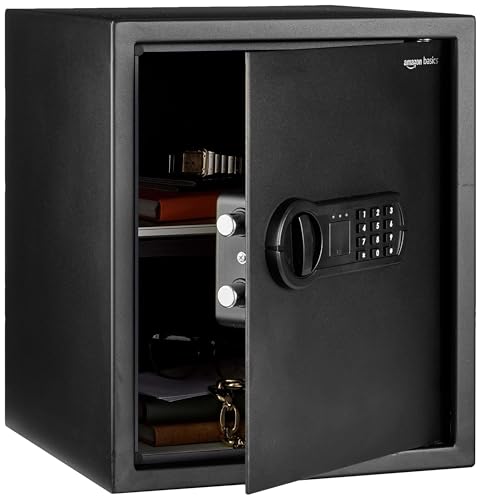 Amazon Basics Digital Safe With Electronic Keypad Locker For Home, Gross Capacity – 49L (Net – 43L ), Black