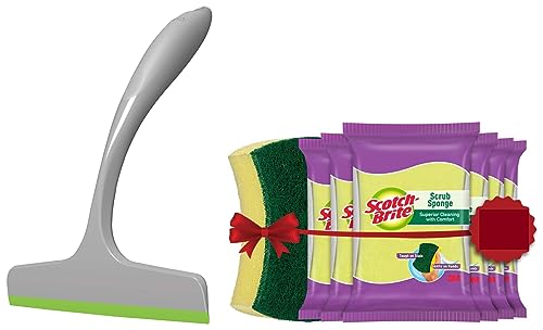 Scotch Brite Scrub Sponge – Pack of 6 & Scotch-Brite Plastic Kitchen Wiper